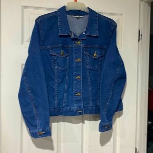 Denim blue jacket , size Lg, new never been worn
